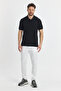 Men's Non-Shrinkable 100% Cotton Fabric Slim Fit Slim Fit Black Non-Curling Polo Neck T-Shirt - 3
