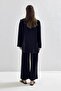 Lisse Bow Tie Detailed Black Trousers Suit - 4