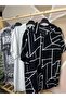 Black - White Color 3-Piece Viscose Men's Shirt - 2