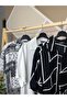 Black - White Color 3-Piece Viscose Men's Shirt - 3