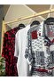 Red - White Color 3-Piece Viscose Men's Shirt - 3