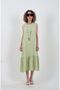Yellow Gingham Sleeveless Flounce Dress