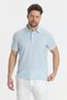 Jaguar Men's Iceblue Cotton Blended Non-Shrinkable Lycra Fabric Slit Detail Slimfit Polocollar T-Shirt - 2