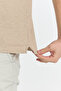 Jaguar Men's Beige Cotton Blended Non-Pulling Lycra Fabric Slit Detail Slim Fit Polo Neck T-Shirt - 6