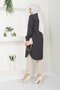 Hijab Women's Buttoned Seasonal Striped Tunic Clothing 61052 61053 - 4