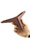 Furniture Sofa Coffee Table Pouf Seat Leg 10 cm Brown Wooden Patterned Base Foot 4 Pcs - 6