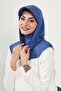 Combed Cotton Women's Ready-To-Wear Bonnet with Visor and Concealer Feature, B-88P, Indigo - 2