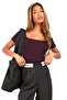 Women's Burgundy Short Sleeve Deep Pool, Round Neck Combed Cotton T-Shirt & Blouse - 2