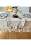 40X100Cm Raw Linen Frilly Runner - 2