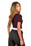 Women's Burgundy Short Sleeve Deep Pool, Round Neck Combed Cotton T-Shirt & Blouse - 3