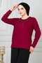 WOMEN'S MOTHER'S MOTHER'S DAY SPECIAL DAY LICRAL BASIC PATTERNED MOM COMBED BLUSE - 4