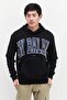 Men Hood Brand Logo Sweatshirt, Black