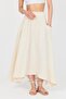 Natural Side Pocket Muslin Linen A-Line Skirt 4713A - 2