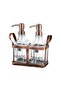Rame Antique Metal Stand Retro 2-Piece Liquid Soap Dispenser 500 ml - 4