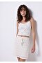 Slim Fit Straight Women's Ecru Skirt