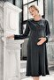 Women's Long Sleeve Stretchy Cotton Fabric Maternity Nightgown 13112 - 4