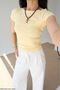 Women's Yellow Short Sleeve Zr Equivalent Plain Body - 2