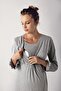 Women's Long Sleeve Stretchy Cotton Fabric Maternity Nightgown 13112 - 2