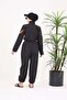 Floria Flame Stripe Design Hijab Parachute Fabric Jumpsuit Swimsuit - 3