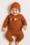 Happy Embroidered 2-Piece Cotton Baby Boy Set