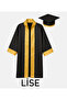 Unisex Children's Primary School Graduation Cap Cübbe Gold Yellow Striped - 3