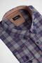 Men's Big Size Large Size Buttoned Collar Small Checkered Cotton Shirt
