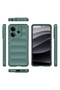 جراب Redmi Note 14 4G مصنوع من مادة TPU المرنة بتصميم سطح خلفي مجوف من السيليكون SYS العرقي - أزرق داكن - 4