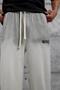 Men's Sweatpants Unknow Studios Written on the Bottom Gray Oversize Loose Fit 3 Yarns Without Drawstrings - 5