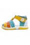 Orthopedic Baby Girl and Kids Sandals Rainbow Series White Yellow Green Gku2404B - 7