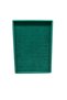 Small Size Suede Fabric Green Color 24/17,5 Cm Footed Immersed Ring Earring Plate - 3