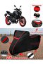 Yamaha Mt-07 Tarpaulin Black Topcase Rear Bag Compatible Motor Tarpaulin (Red Stitched)