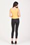 Women's Yellow T-shirt - Sleeveless anD ButtoneD - 4