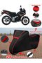 Kral Motor Kr-130-16 Tarpaulin Black Topcase Rear Bag Compatible Motor Tarpaulin (Red Stitched)