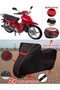 Ramzey 100 Cup Tarpaulin BLACK Topcase Rear Bag Compatible Motor Canvas (Red Stitched)