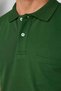Men's Regular Fit Classic Cut 100% Cotton Plain Pique Pocket Dark Green Polo Neck T-Shirt - 3