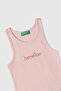 Girl's Light Pink Tank Top - 2
