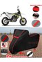 For Husqvarna Supermoto 701 Tarpaulin Black Motorcycle Tarpaulin Engine Cover Tent (Red Stitched)