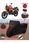 Lifan Lf150T-9R Tarpaulin Black Topcase Rear Bag Compatible Motor Tarpaulin (Red Stitched)
