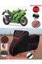 Kawasaki Ninja ZX-10RR Tarpaulin BLACK Motorcycle Tarpaulin Motor Cover Motor Cover Tent (Red Stitched)