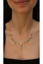 Gold Geometric Figure Colored Enamel Design Necklace - 2