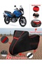 Suzuki V-Strom DL650 Tarpaulin BLACK Topcase Rear Bag Compatible Motor Canvas (Red Stitched)