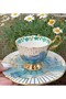 Steps Porcelain Hand Decor Painting Coffee Cup Set - 5