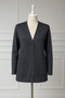 Women's Gray Thin Combed Cotton Cardigan - 2