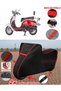 Mondial 125 ZNU Tarpaulin BLACK Motorcycle Tarpaulin Motor Cover Motor Cover Tent (Red Stitched)