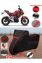 Rks Rn 180 Tarpaulin Black Motorcycle Tarpaulin Motor Cover Tent (Red Stitched)