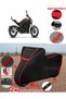 Benelli 502-C Tarpaulin Black Motorcycle Tarpaulin Engine Cover Tent (Red Stitched)