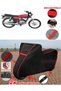 For Yamaha Rx 135 Tarpaulin Black Motorcycle Tarpaulin Engine Cover Tent (Red Stitched)