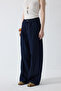 Palazzo Cut Denim Trousers - 6