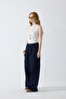 Palazzo Cut Denim Trousers - 3