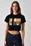 Ambessa Women's Crew Neck Oversize Black T-Shirt - 3